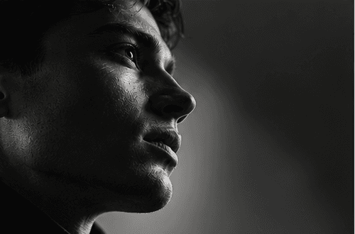 Portrait in dramatic light